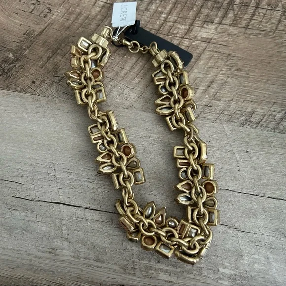 J. Crew Pink Toned Jeweled Necklace - Picture 4 of 4